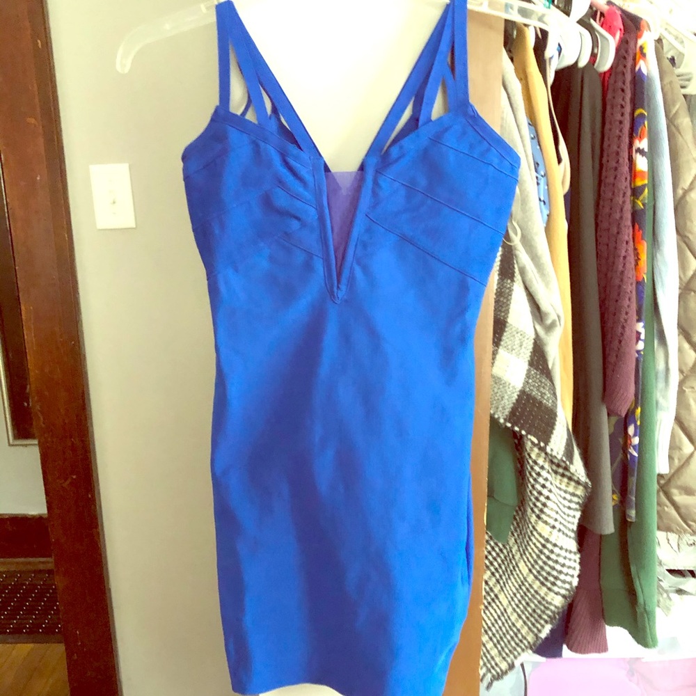Blue bandage dress